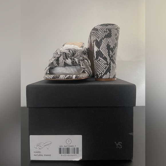 Yosi Samra Hazel Knotted Dress Sandal in Animal Print Leather Size 7 - Picture 10 of 12